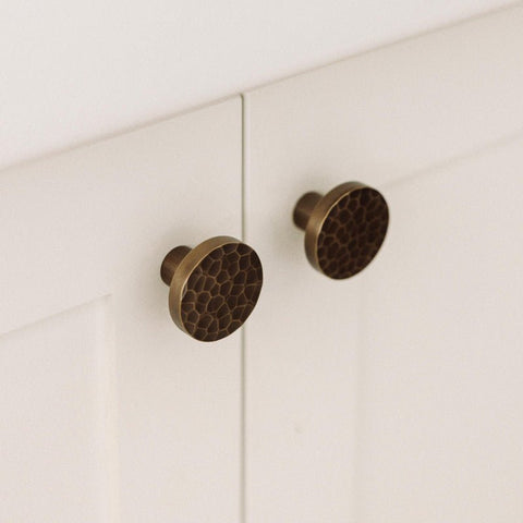 Castella Bexhill Hammered Cabinet Knob 38mm - primehardware