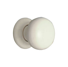 Superior Brass Porcelain Knob Polished Brass White 50mm (Pair)