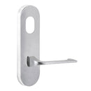 Lockwood 2901 Round End Plate With Cylinder Hole & 124 Lever Satin Chrome 2901/124SC - primehardware