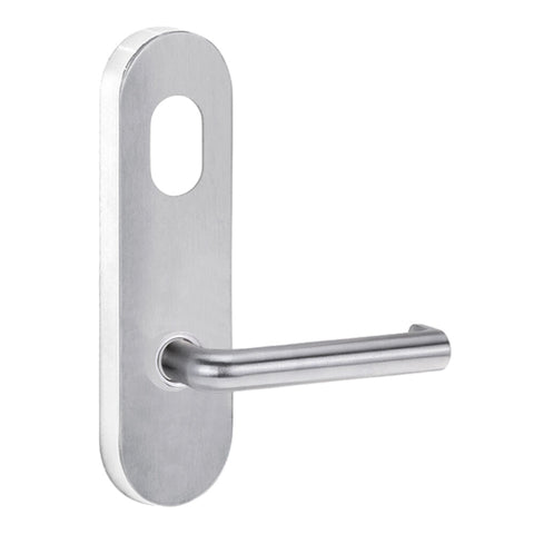 Lockwood 2901 Interior Round End Plate With Cylinder Hole & Lever 144 Satin Chrome 2901/144SC - primehardware