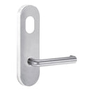 Lockwood 2901 Interior Round End Plate With Cylinder Hole & Lever 144 Satin Chrome 2901/144SC - primehardware