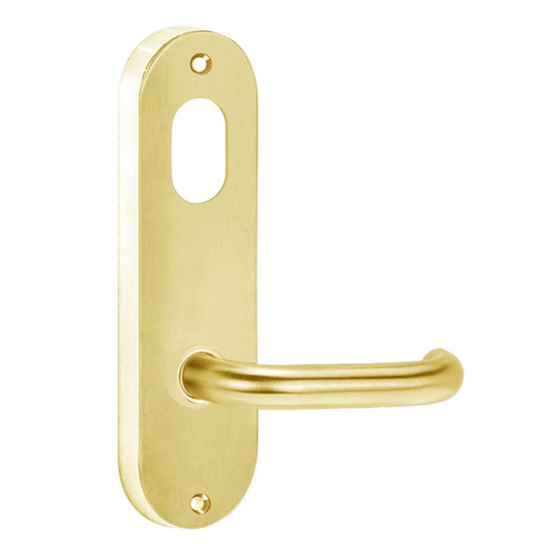 Lockwood 2901 Round End Plate With Cylinder Hole & 20 Knob Polished Brass 2901/20PB - primehardware