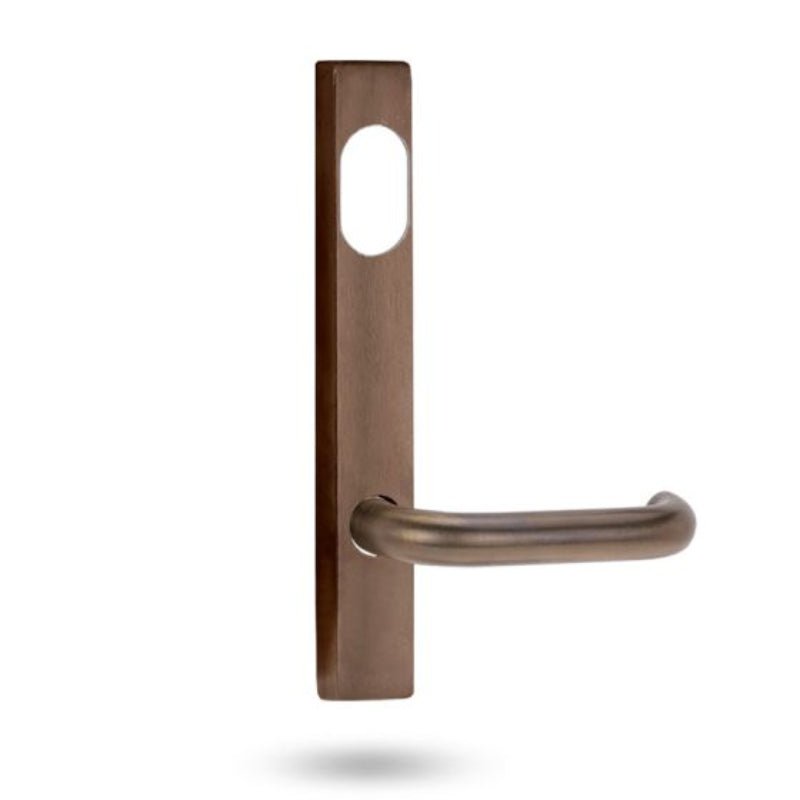 Lockwood 4801 Square End Plate With Cylinder Hole & 70 Lever Architectural Bronze 4801/70AZ - primehardware