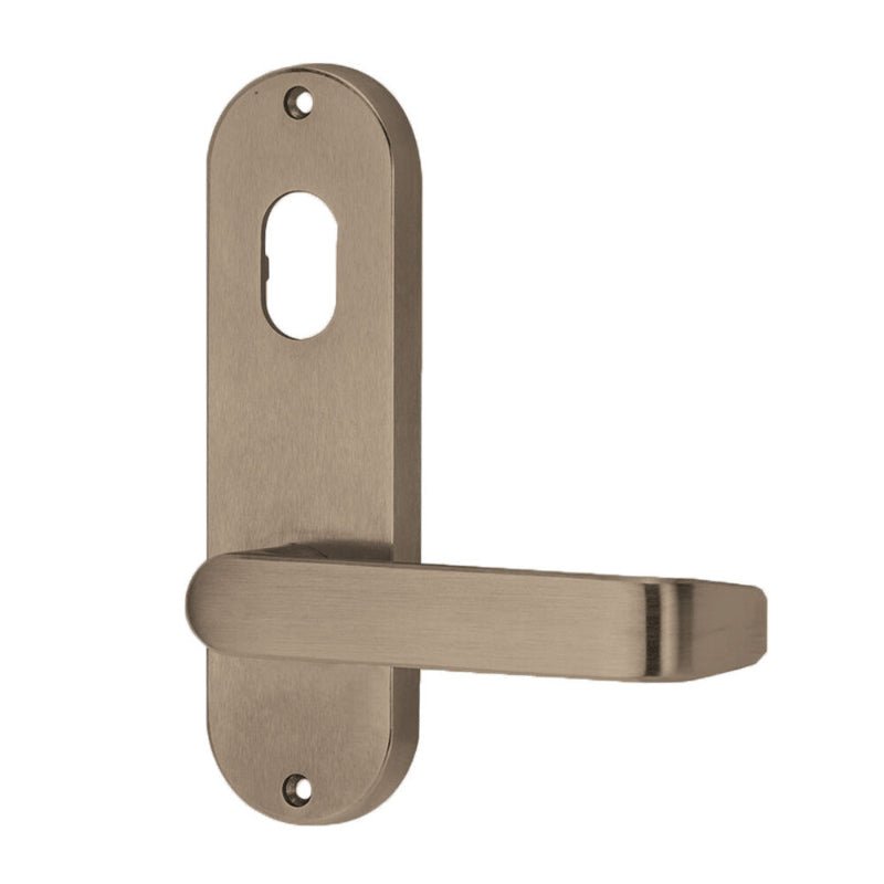 Lockwood 2901 Round End Plate With Cylinder Hole & 59 Lever Oil Rubbed Bronze 2901/59ORB - primehardware