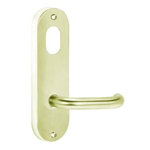 Lockwood 2901 Round End Plate With Cylinder Hole & 70 Lever Polished Brass Unlacquered 2901/70BU - primehardware