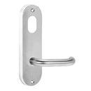 Lockwood 2901 Round End Plate With Cylinder Hole & 70 Lever Chrome Plate 2901/70CP - primehardware