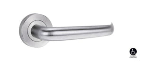 Lockwood Symphony 90 Lever On Ext Round Rose Fixed Half Set Satin Chrome 1224/90SC - primehardware