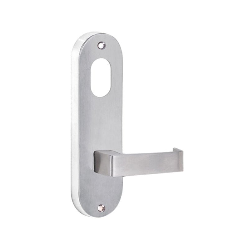 Lockwood 2901 Round End Plate With Cylinder Hole & 70 Lever Satin Chrome 2901/70SC - primehardware