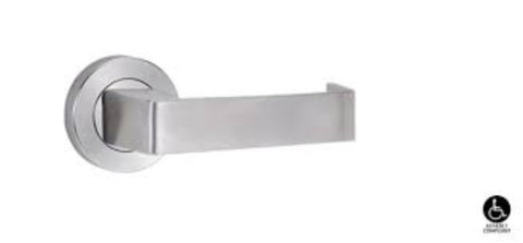 Lockwood Symphony 90 Lever On Int Round Rose Half Set Chrome Plate 1221/90CP - primehardware