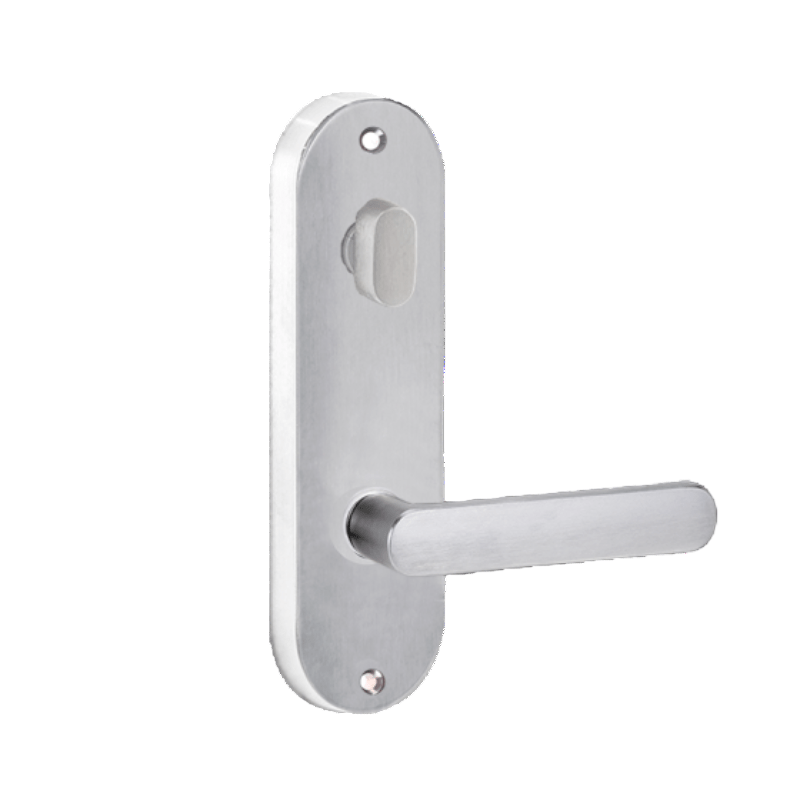 Lockwood 2904 Round End Plate With Turn & 104 Lever Satin Chrome 2904/104SC - primehardware