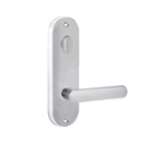 Lockwood 2904 Round End Plate With Turn & 104 Lever Satin Chrome 2904/104SC - primehardware