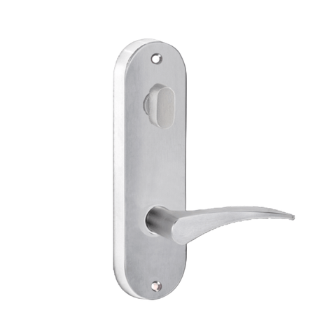 Lockwood 2904 Round End Plate With Turn & 153 Lever LH Satin Chrome 2904/153LSC - primehardware