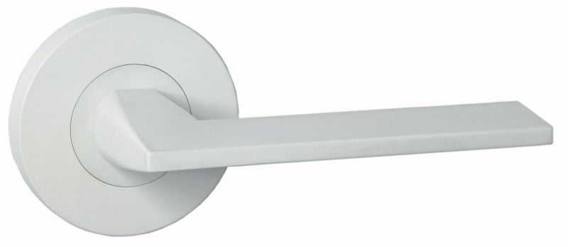 Austyle Builders Choice Lever White 63mm Rnd Rose White 63mm - primehardware