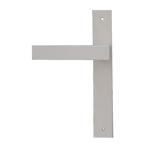 Builders Choice Long Plate Passage Set White 225x32mm ONLY LEVER SET - primehardware