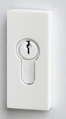 Superior Brass Euro Escutcheon Rectangle Concealed White 70x30mm - primehardware