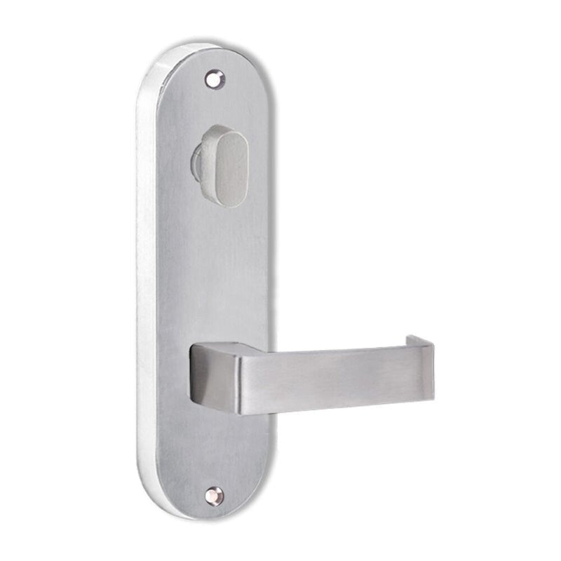 Lockwood 2904 Round End Plate With Turn & 166 Lever Satin Chrome 2904/166SC - primehardware