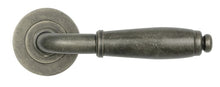 Superior Brass Solid Brass Internal Passage Lever Handle - Finish 52mm Concealed Fix Rose English Pewter 52mm Backplate (Pair)