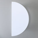 Half-circle light fixture on a gray background