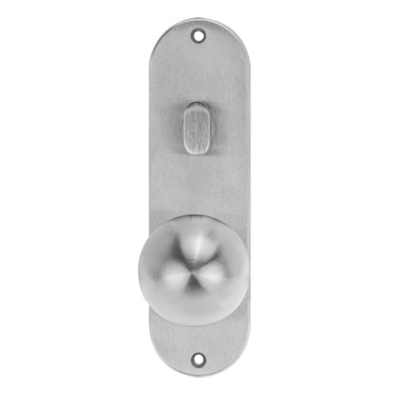 Lockwood 2904 Round End Plate With Turn & 20 Knob Satin Chrome 2904/20SC - primehardware