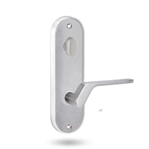 Lockwood 2904 Round End Plate With Turn & 41 Lever LH Satin Chrome 2904/41LSC - primehardware