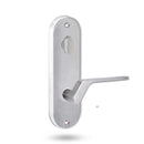 Lockwood 2904 Round End Plate With Turn & 41 Lever LH Satin Chrome 2904/41LSC - primehardware