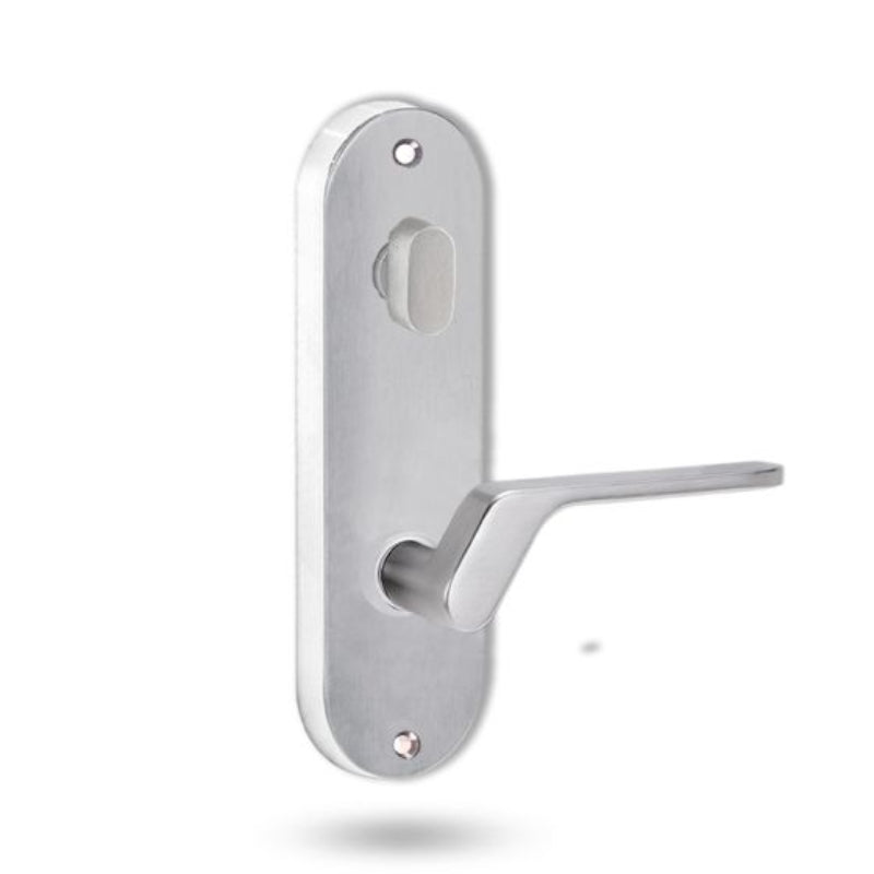 Lockwood 2904 Round End Plate With Turn & 41 Lever LH Satin Chrome 2904/41LSC - primehardware