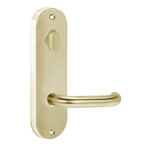 Lockwood 2904 Round End Plate With Turn & 70 Lever Satin Brass 2904/70SB - primehardware