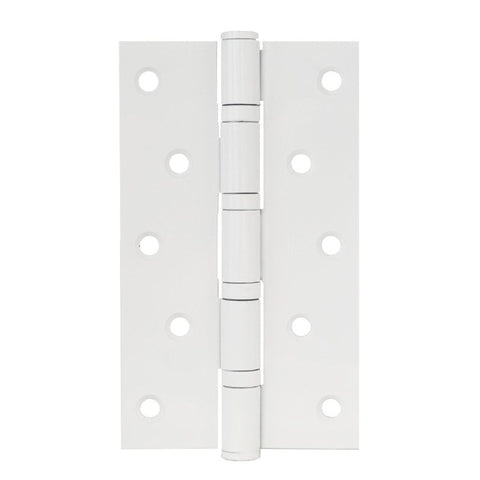 Superior Brass Long Body 4BB Butt Hinge Fixed Pin Gloss White150x88mm - primehardware