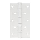 Superior Brass Long Body 4BB Butt Hinge Fixed Pin Gloss White150x88mm - primehardware