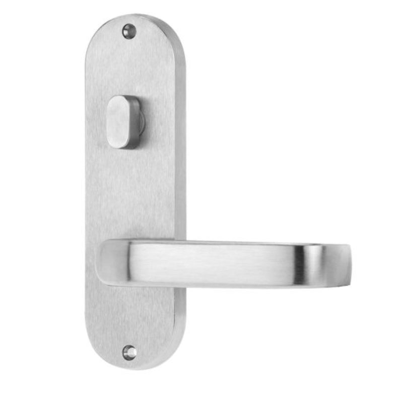 Lockwood 2904 Round End Plate With Turn & 74 Lever Satin Chrome 2904/74SC - primehardware