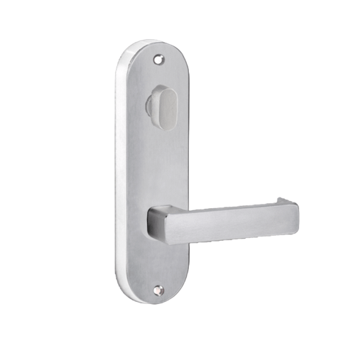 Lockwood 2904 Round End Plate With Turn & 76 Lever Satin Chrome 2904/76SC - primehardware