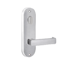 Lockwood 2904 Round End Plate With Turn & 76 Lever Satin Chrome 2904/76SC - primehardware