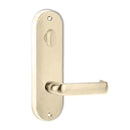 Lockwood 2904 Round End Plate With Turn & 77 Lever Polished Brass 2904/77PB - primehardware