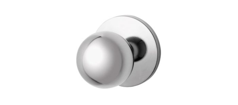 Lockwood Symphony 1360 Series 20 Knob on Round Rose Full Set - Satin Chrome  1360/1361/20SC