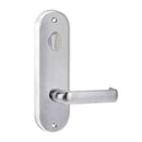 Lockwood 2904 Round End Plate With Turn & 77 Lever Satin Chrome 2904/77SC - primehardware