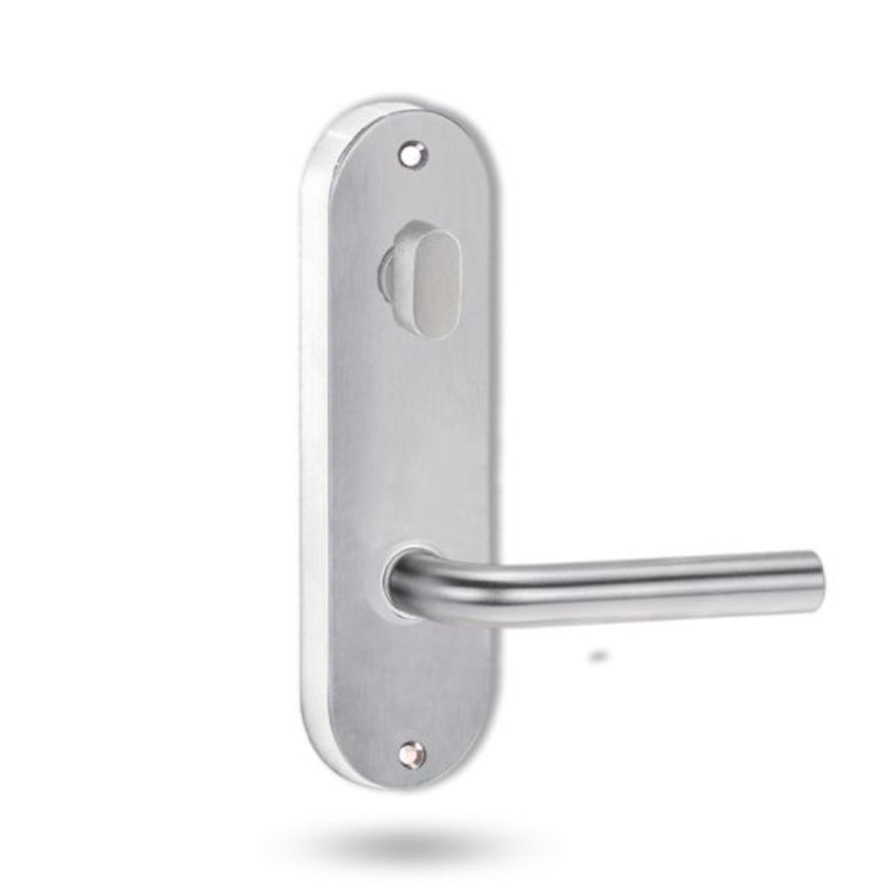 Lockwood 2904 Round End Plate With Turn & 97 Lever Satin Chrome 2904/97SC - primehardware