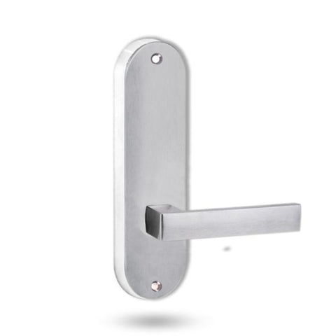 Lockwood 2905 Round End Plate With 101 Lever Satin Chrome 2905/101SC - primehardware