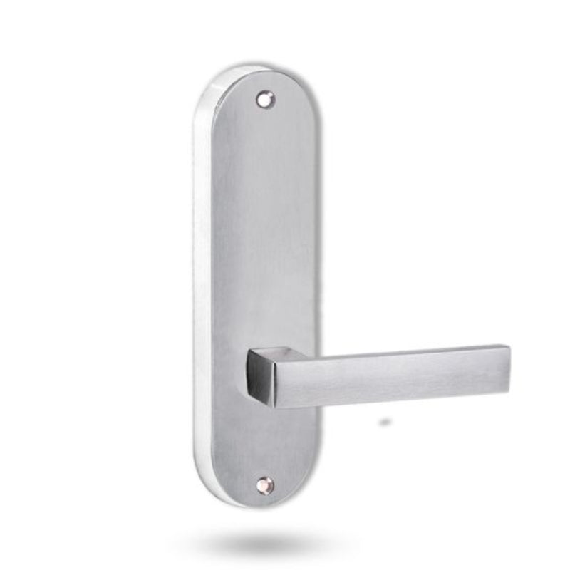 Lockwood 2905 Round End Plate With 101 Lever Satin Chrome 2905/101SC - primehardware