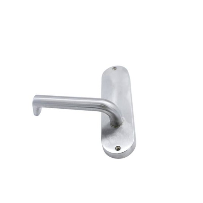 Lockwood 2905 Round End Plate With 102 Lever Satin Chrome 2905/102SC - primehardware