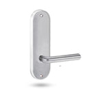 Lockwood 2905 Round End Plate With 104 Lever Satin Chrome 2905/104SC - primehardware