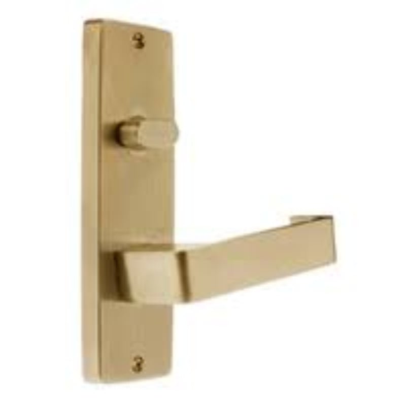 Lockwood 1904 Square End Plate With Turn & 90 Lever Satin Brass Unlacquered 1904/90SBU - primehardware
