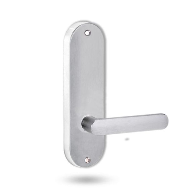 Lockwood 2905 Round End Plate With 106 Lever Satin Chrome 2905/106SC - primehardware