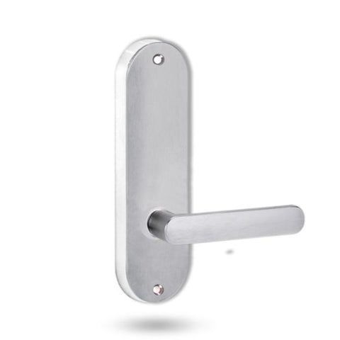 Lockwood 2905 Round End Plate With 106 Lever Satin Chrome 2905/106SC - primehardware