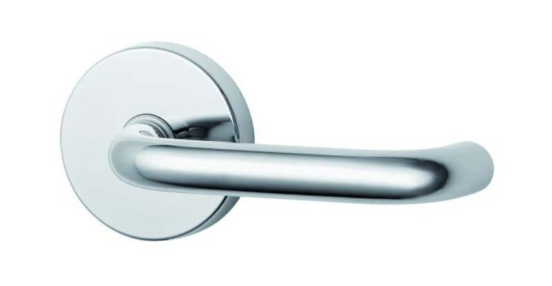 Lockwood 1370 Series 70 Lever On Round Rose Full Set Polished Brass Unlacquered  1370/1371/70BU