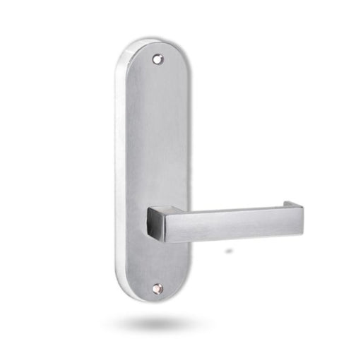 Lockwood 2905 Round End Plate With 111 Lever Satin Chrome 2905/111SC - primehardware