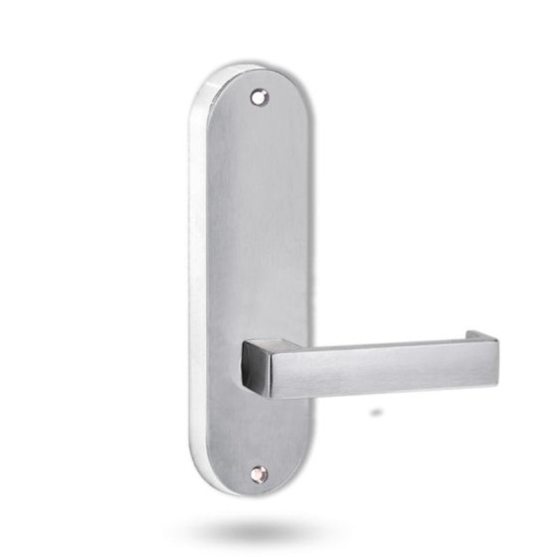 Lockwood 2905 Round End Plate With 111 Lever Satin Chrome 2905/111SC - primehardware