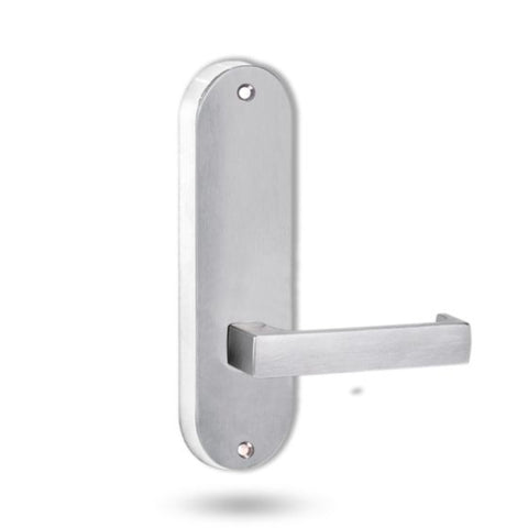 Lockwood 2905 Round End Plate With 112 Lever Satin Chrome 2905/112SC - primehardware
