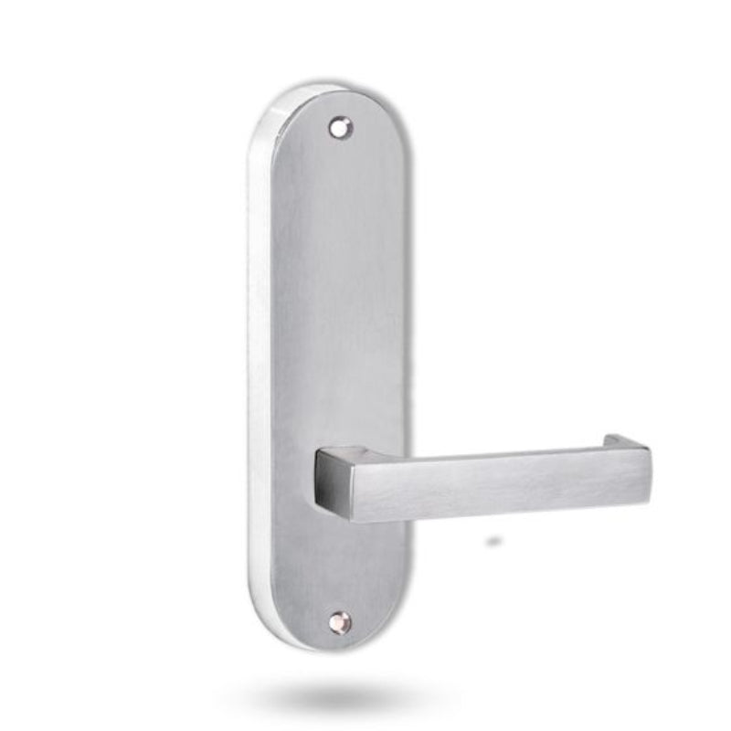 Lockwood 2905 Round End Plate With 112 Lever Satin Chrome 2905/112SC - primehardware