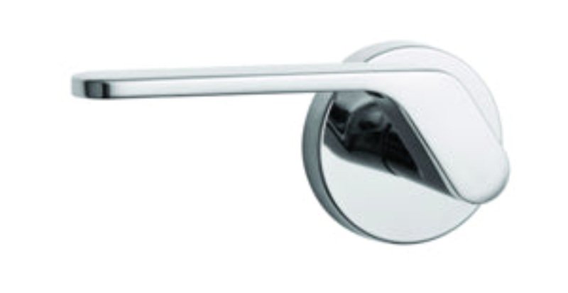 Lockwood 1370 Series 41 Lever On Round Rose Full Set LH Polished Brass  1370/1371/41LPB