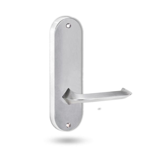 Lockwood 2905 Round End Plate With 116 Lever Satin Chrome 2905/116SC - primehardware